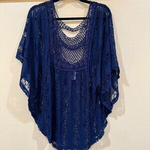 Lace tunic with see-through detail
